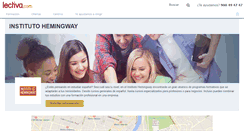 Desktop Screenshot of instituto-hemingway.lectiva.com