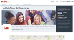 Desktop Screenshot of instituto-vasco-de-oposiciones.lectiva.com