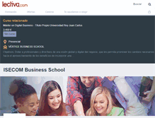 Tablet Screenshot of isecom-business-school.lectiva.com