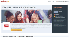 Desktop Screenshot of idec-upf-lenguaje-y-traduccion.lectiva.com