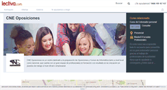 Desktop Screenshot of cne-oposiciones.lectiva.com