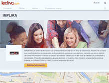 Tablet Screenshot of implika.lectiva.com