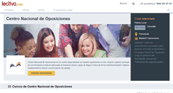 Desktop Screenshot of centro-nacional-de-oposiciones.lectiva.com
