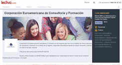 Desktop Screenshot of corporacion-euroamericana-de-consultoria-y-formacion.lectiva.com
