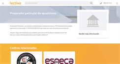Desktop Screenshot of preparador-particular-de-oposiciones.lectiva.com