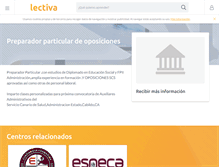 Tablet Screenshot of preparador-particular-de-oposiciones.lectiva.com