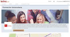 Desktop Screenshot of formacion-universitaria.lectiva.com